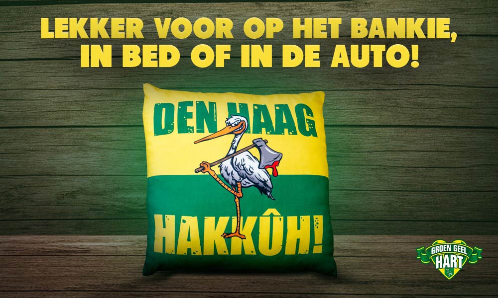 Nu verkrijgbaar: Het DEN HAAG HAKKÛH-kussentje!