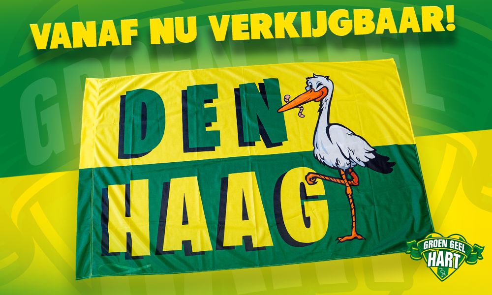 Vanaf nu verkrijgbaar: Den Haag ooievaar vlag 2023